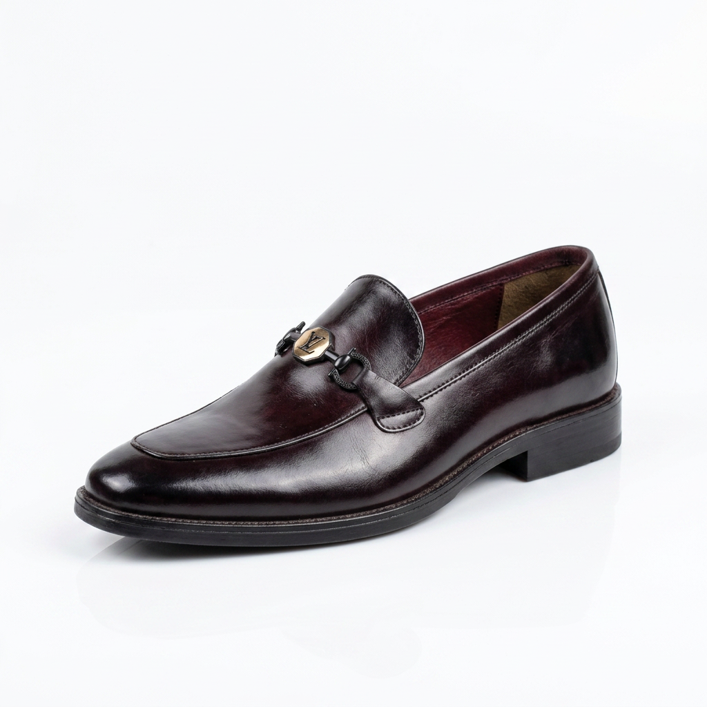 Men’s Handcrafted Leather Bit Loafers - Deep Burgundy