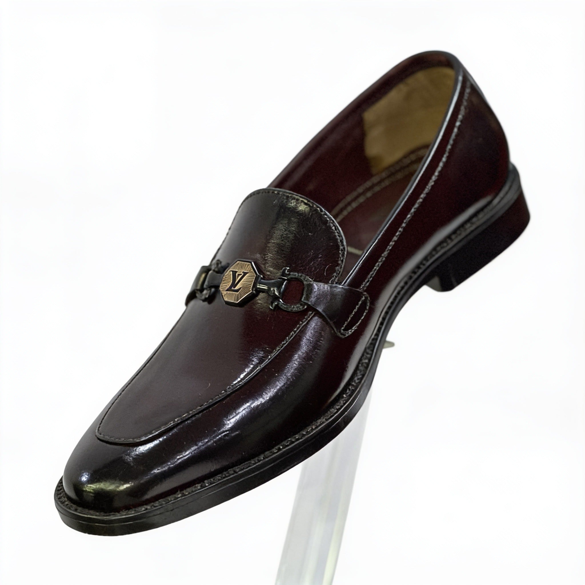 Men’s Handcrafted Leather Bit Loafers - Deep Burgundy