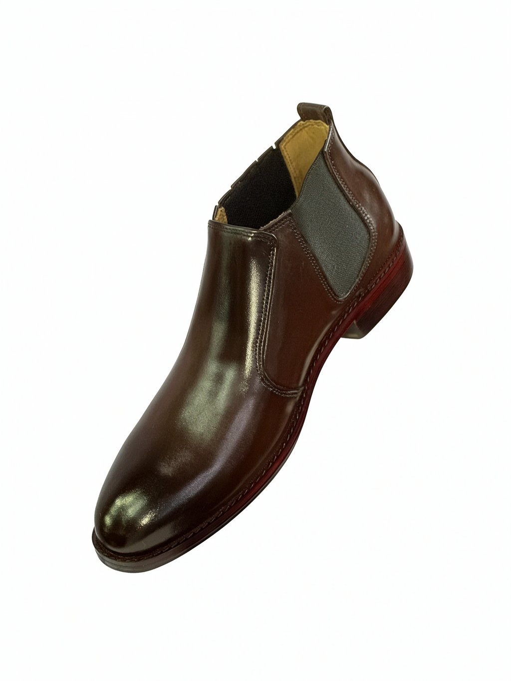 Men's Handcrafted Genuine Leather Chelsea Boots - Deep Coffee Brown