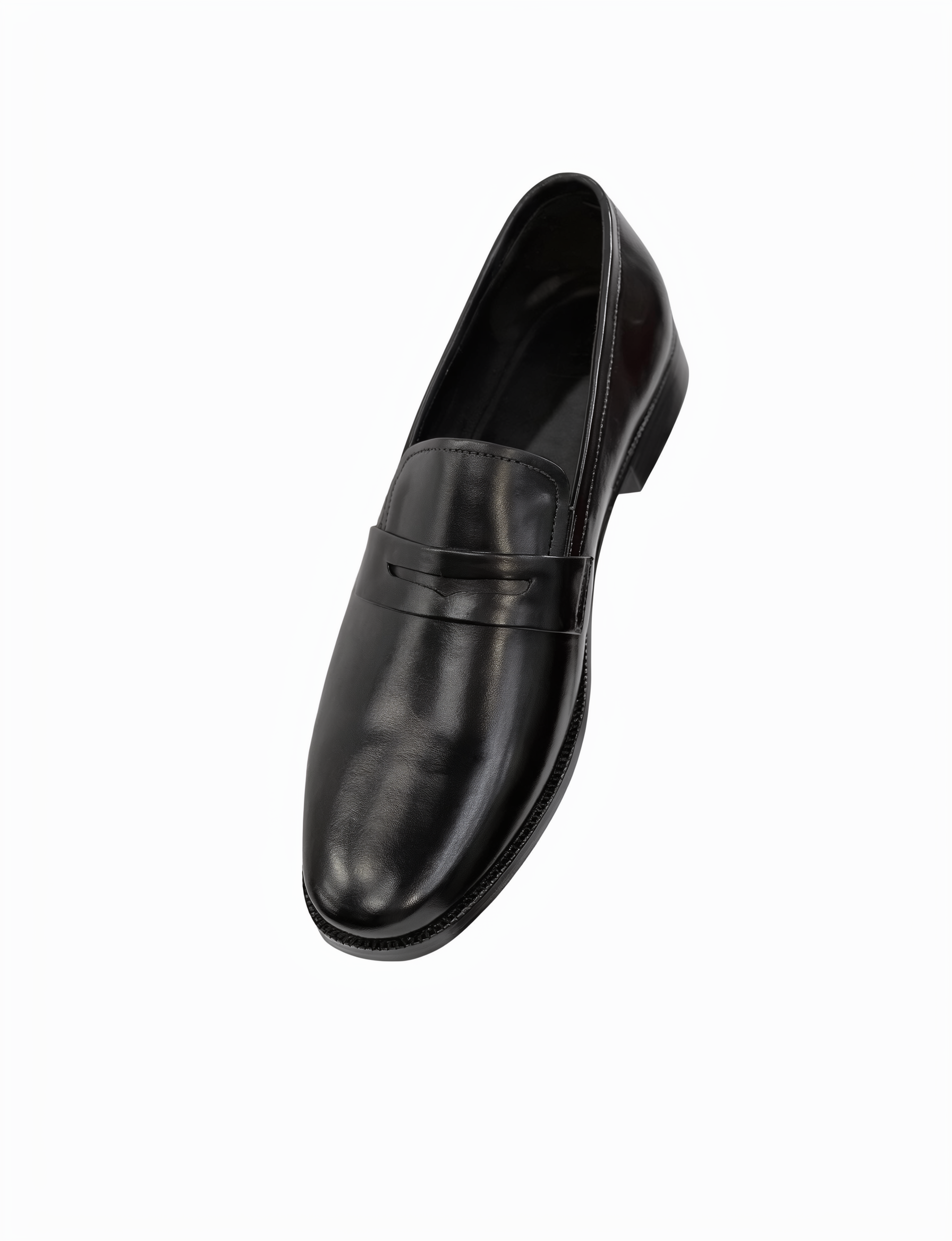 Men's Handcrafted Genuine Leather Penny Loafers - Classic Black