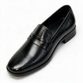 Men's Handcrafted Genuine Leather Penny Loafers - Classic Black
