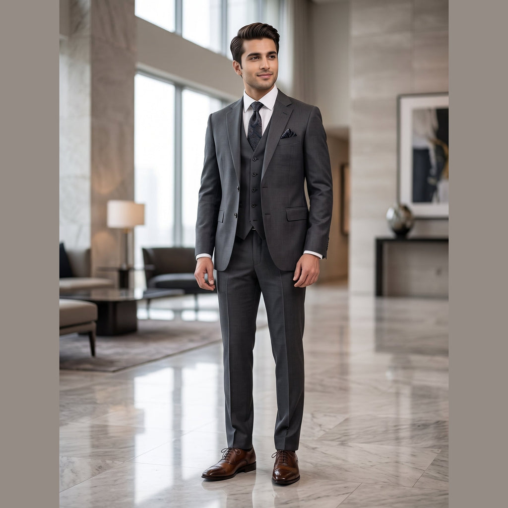Executive Two-Tone Leather Cap-Toe Formal Oxfords - Espresso Brown - Raja Rani Shop