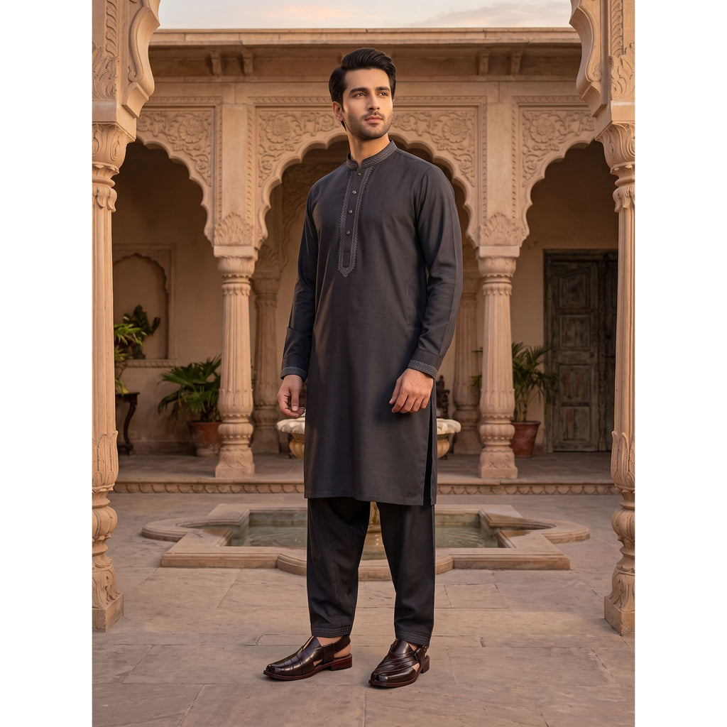 Handcrafted Leather Peshawari Chappal - Dark Mahogany Brown - Raja Rani Shop